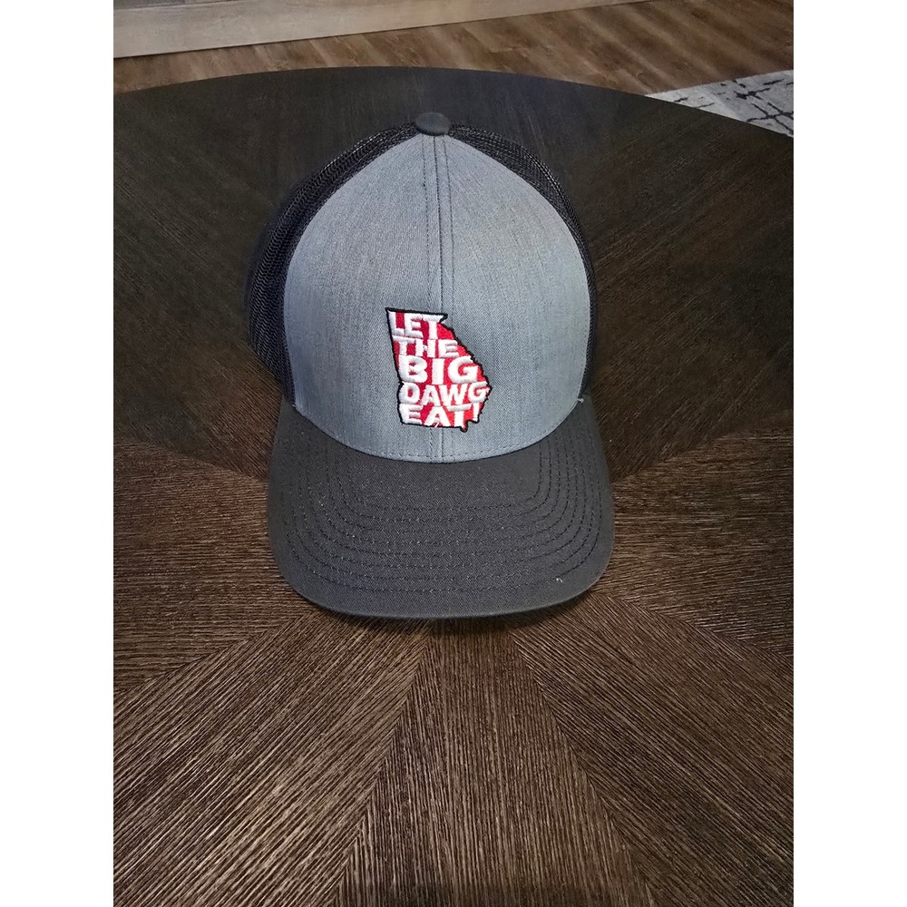 Pacific Headwear Let The Big Dawg Eat Georgia Trucker Hat Gray Snapback Cap 104C - Picture 5 of 6